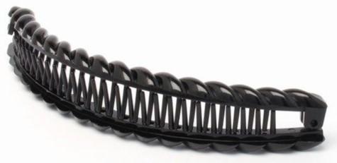 Black tort banana hair clips for women