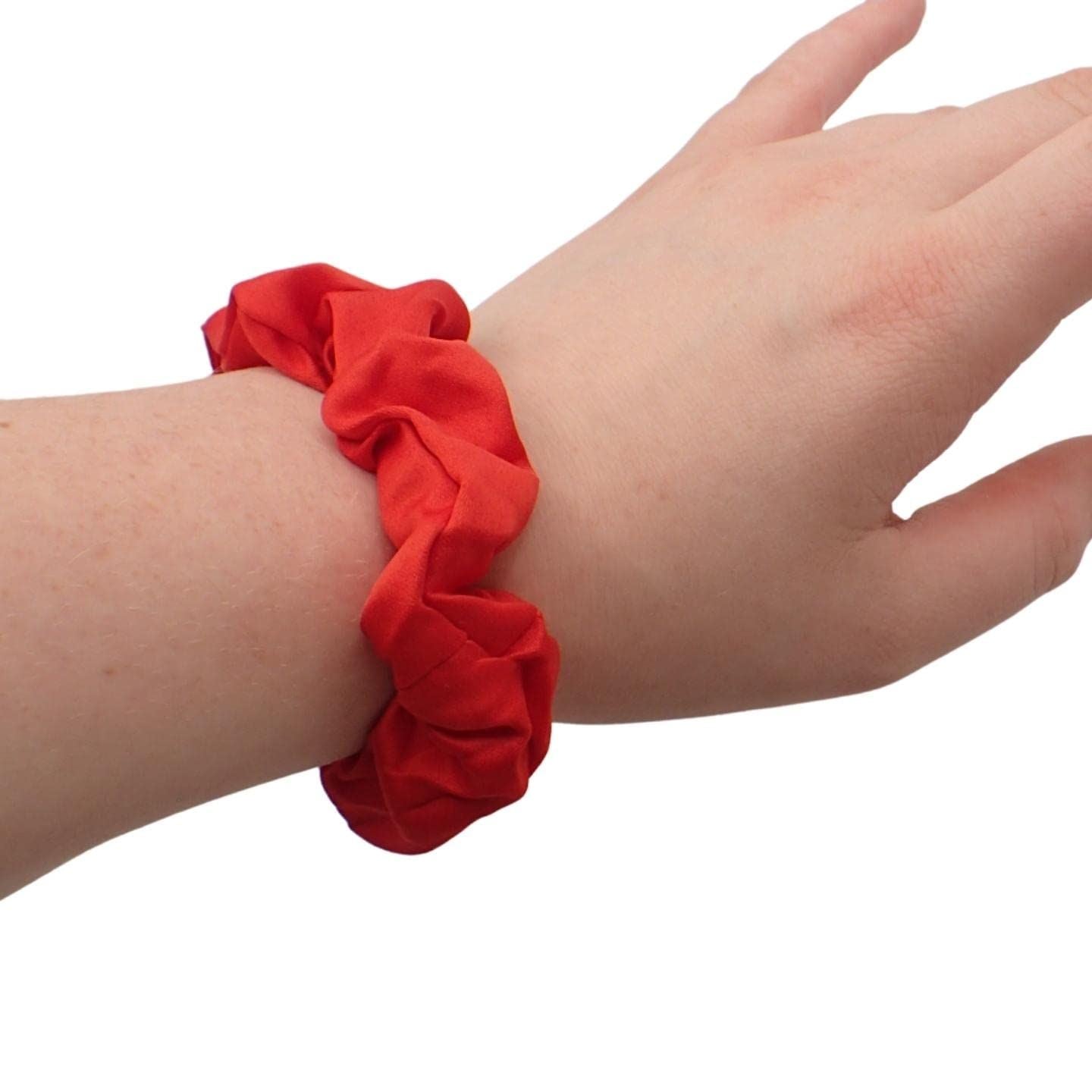 2pcs Small Satin Scrunchies for Girls & Women, Cute Coloured Hair Bobbles, Silk Scrunchies for Hair, Hair Scrunchies, Pretty Satin Scrunchie, Hair, Hair Bobble for School