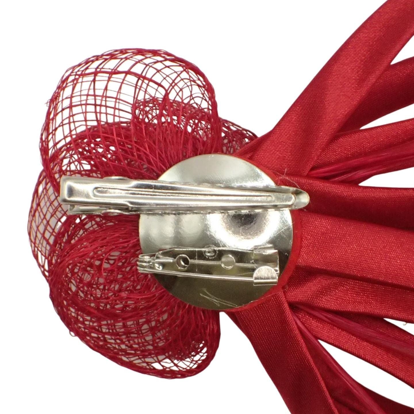 Mini Fascinator Hair Clips Small Fascinators Fascinator Flower Hair Clip Wedding Clip Royal Ascot Hat Wedding Corsage On Clip & Brooch Pin For Women, Ladies, Girls