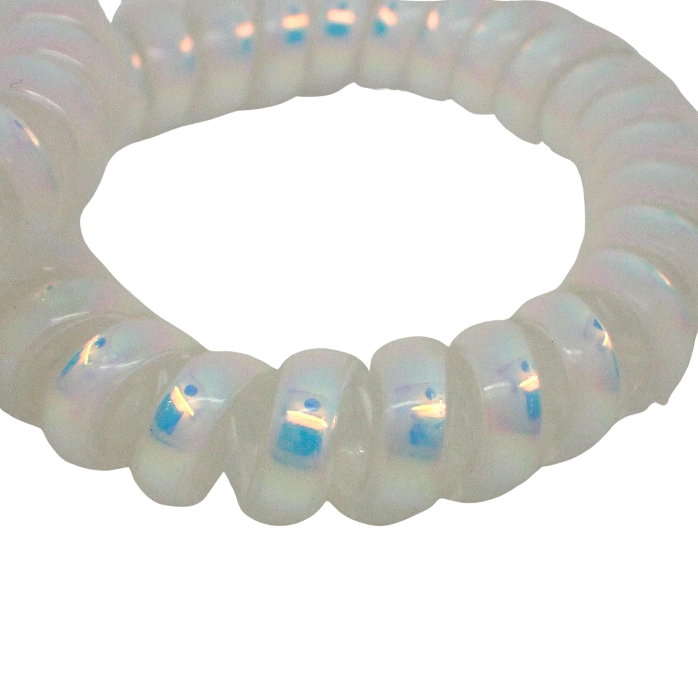 Metallic Spiral Hair Ties for Girls and Women, Hair Accessories for Girls, Hair Bobbles, Hair Elastics, Hair Bands for Women, Elastic Bands for Hair