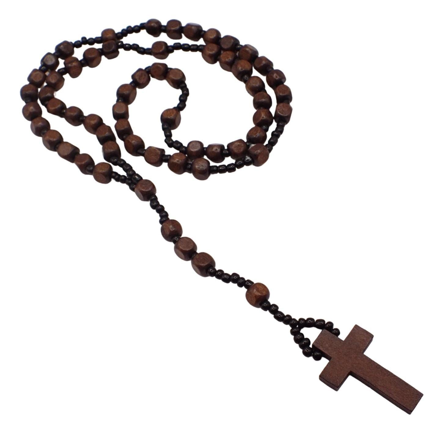 Christian rosaries in wood