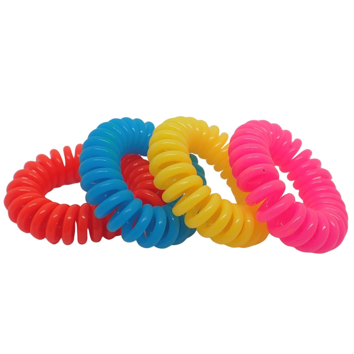 4pc Spiral Hair Ties, Hair Bobbles For Women, Hair Accessories, hair bands, 5cm Hair Elastic Cord Accessories , Hair Bobbles For Girls, Hair Set