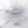 Looped Net Fascinator Feather Comb Fascinator Fascinator Hair Slide Fascinators Wedding Hats Royal Ascot Hat On Clear Comb For Women, Ladies, Girls