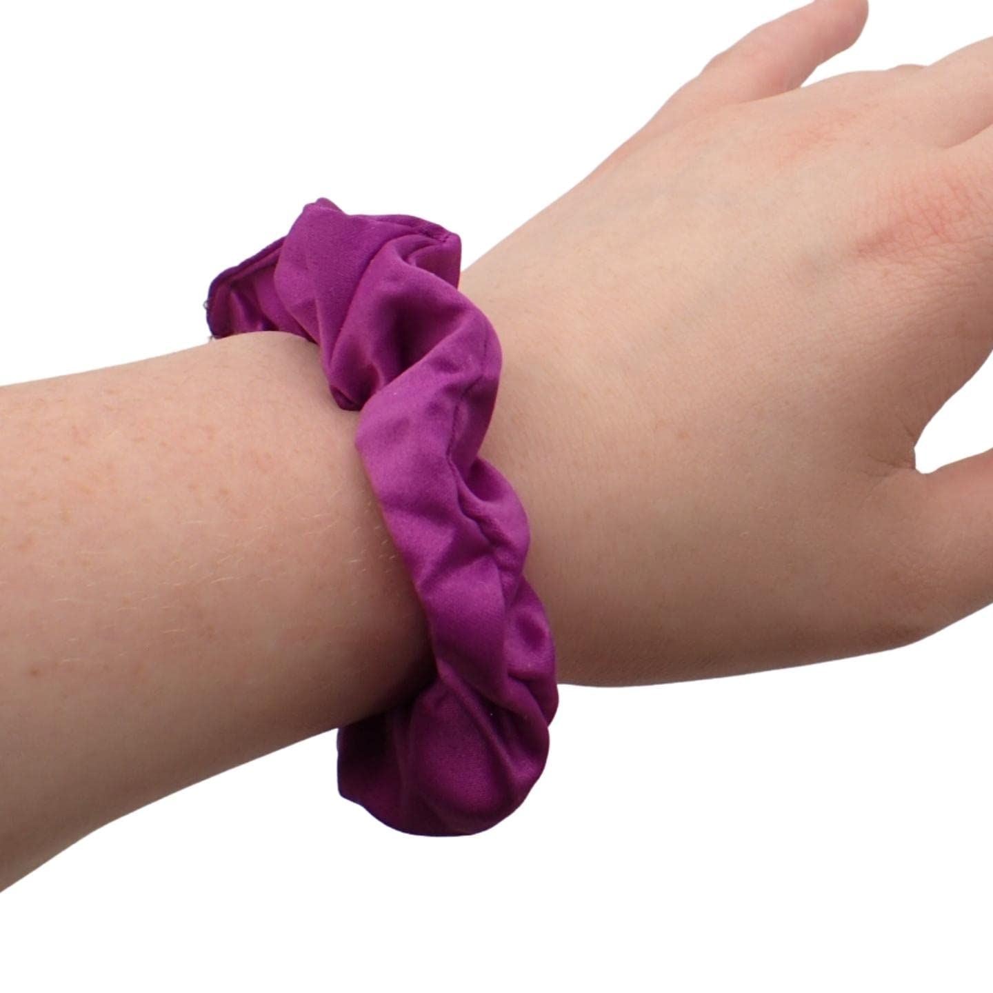 2pcs Small Satin Scrunchies for Girls & Women, Cute Coloured Hair Bobbles, Silk Scrunchies for Hair, Hair Scrunchies, Pretty Satin Scrunchie, Hair, Hair Bobble for School