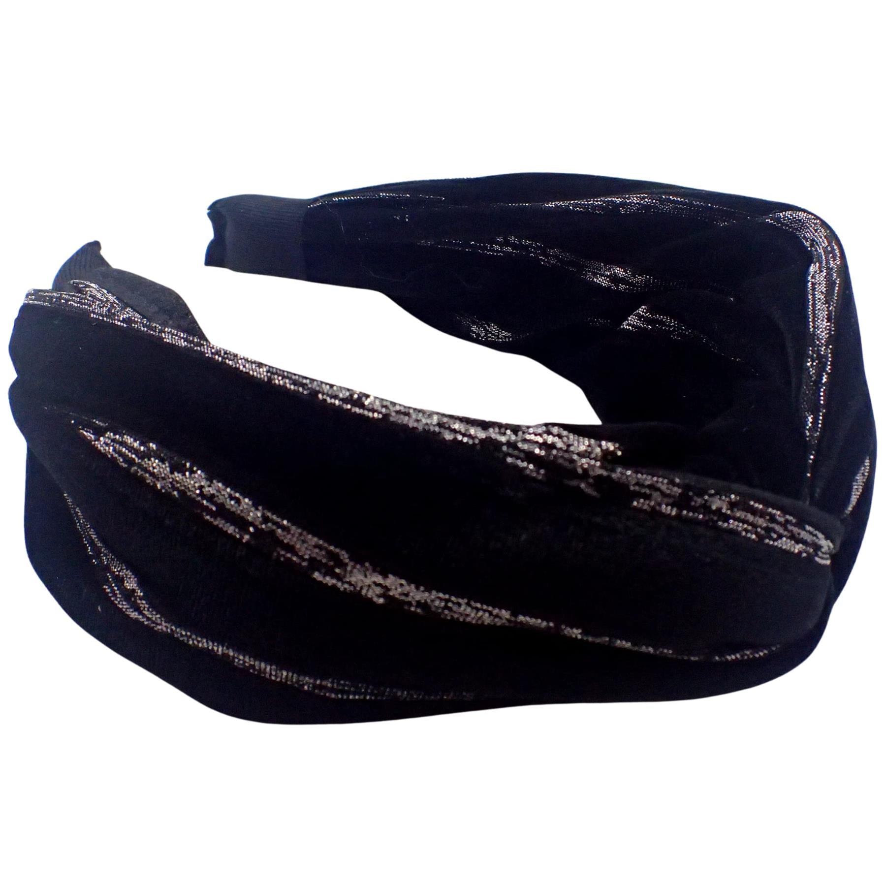 Velvet and Lurex Twist Alice Bands Adult Women, Hair Accessories for Women, Hair Bands for Women, Thick Headband, Womens Headbands, Head Bands Adult Women, Wide Headbands