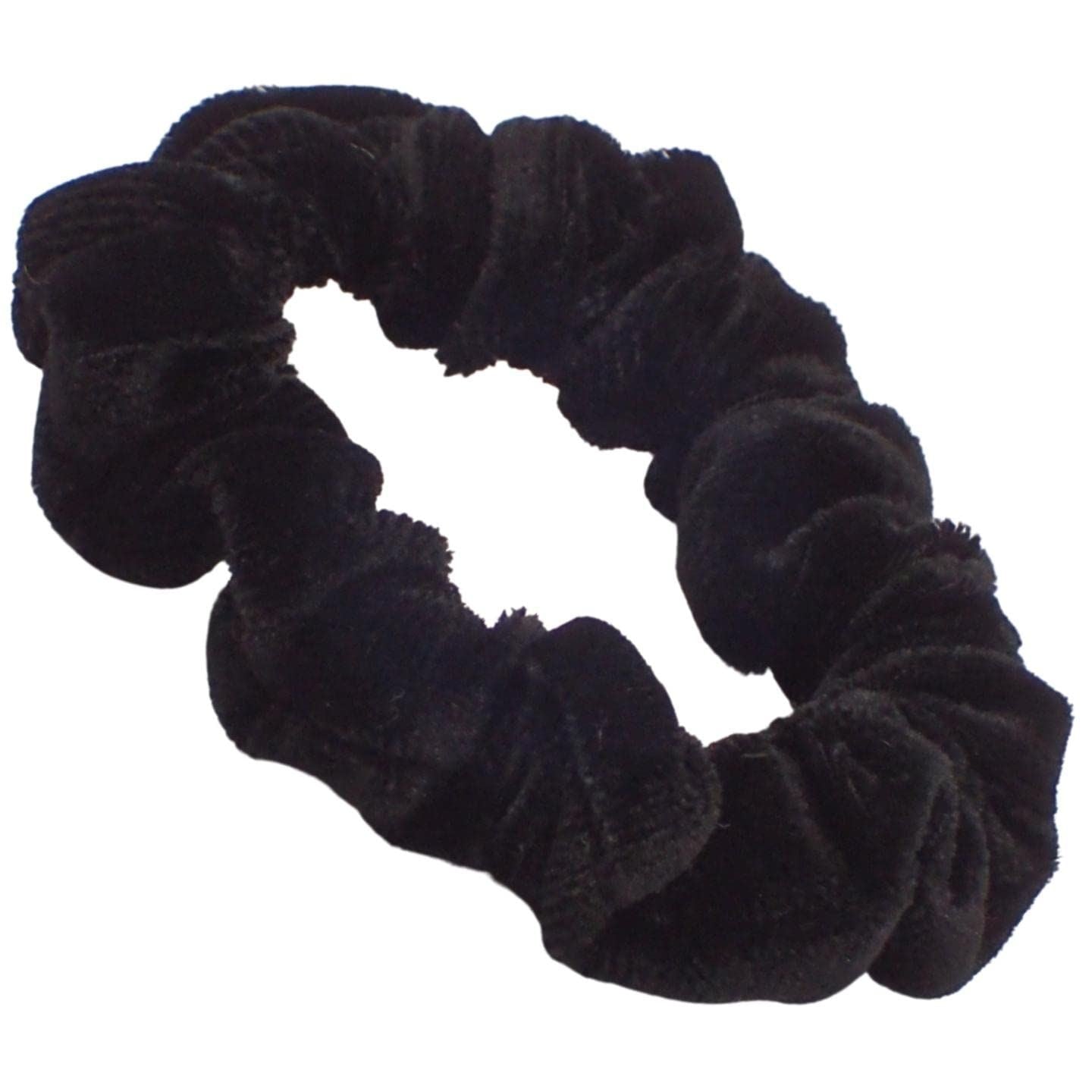 Small Skinny Velvet Hair Scrunchies Pack of 2 Scrunchies for Women & Girls, Cute Soft Scrunchy Hair Tie, Cute Hair Bobble, Velvet Hairband for Ladies & Kids Scrunchies