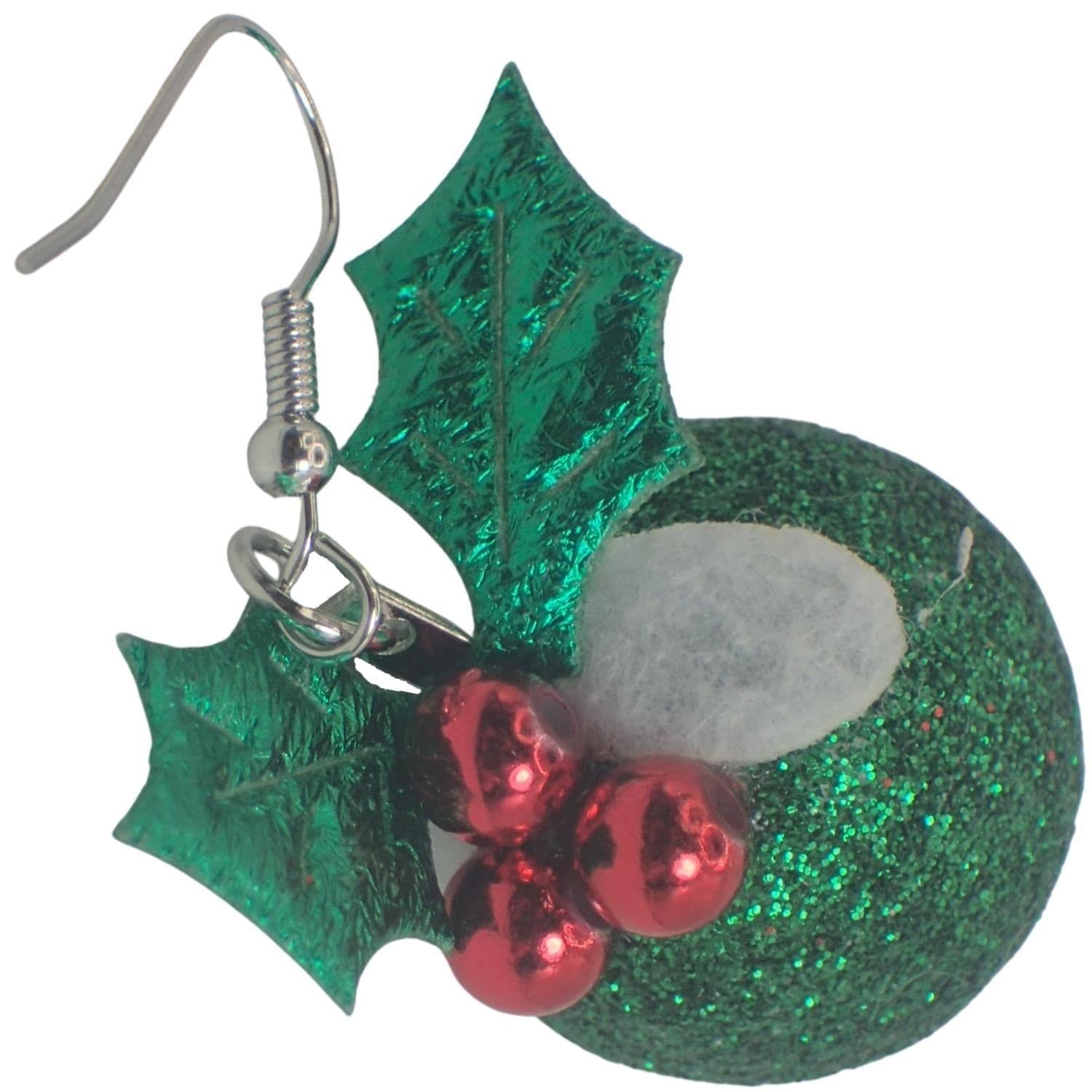 2pcs Christmas EarRings for Women or Girls, Earrings for Women Dangling Christmas Tree, Bauble, Christmas Pudding, Hooks, Studs, Reindeer Santa Hat Ho Ho Ho Holly