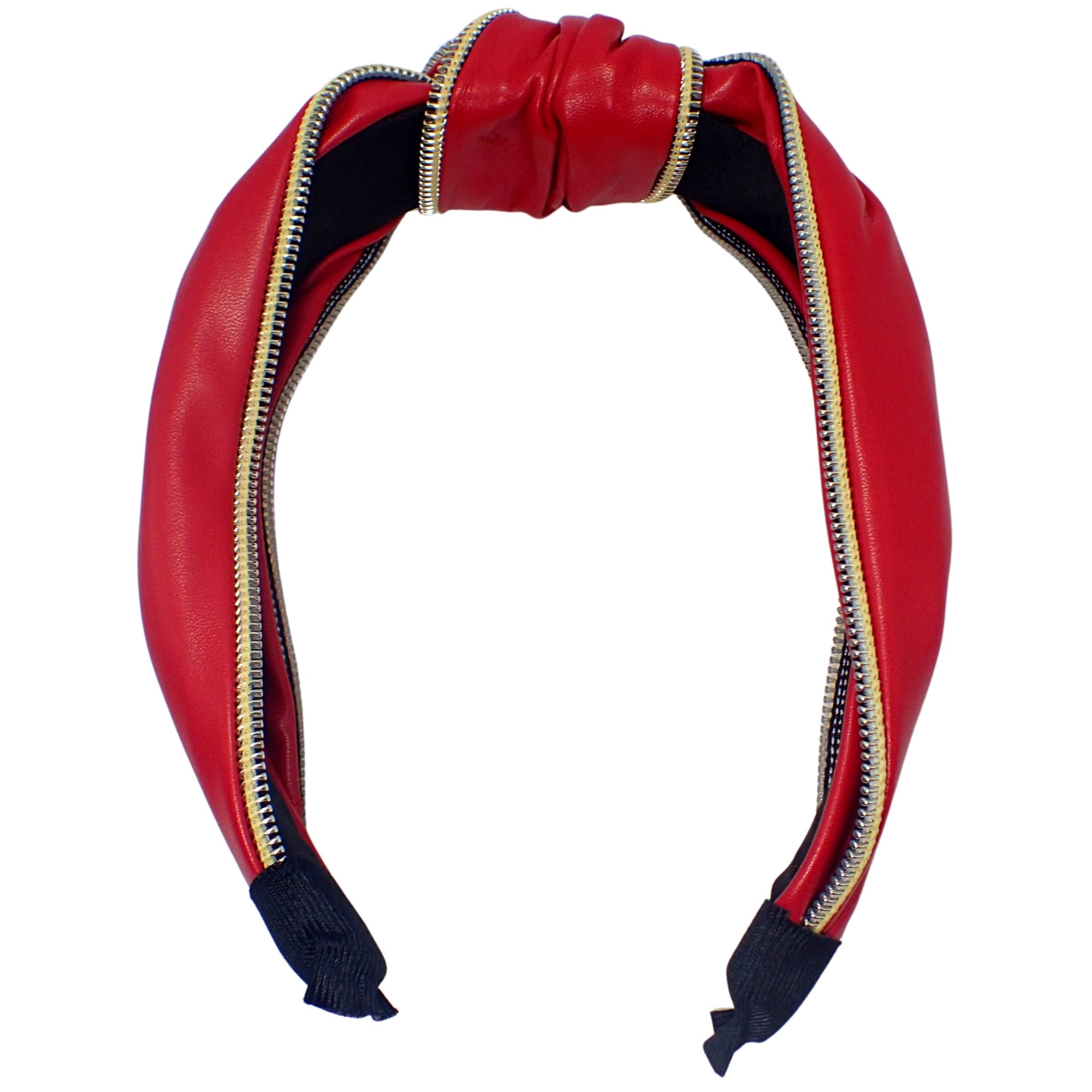 Leather Zip Knot Alice Bands Adult Women, Hair Accessories for Women, Hair Bands for Women, Thick Headband, Womens Headbands, Head Bands Adult Women, Wide Headbands