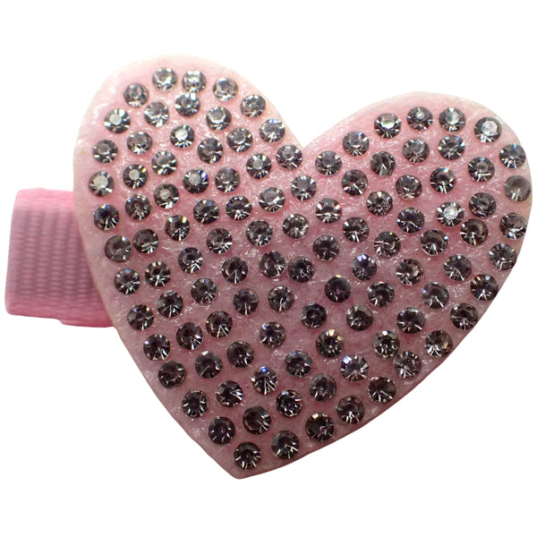 Diamante Heart Hair Clips Women and Girls, Hair Accessories for Women, Pink Hair Clips, Small Hair Clips, Mini Hair Clips, Kids Hair Accessories