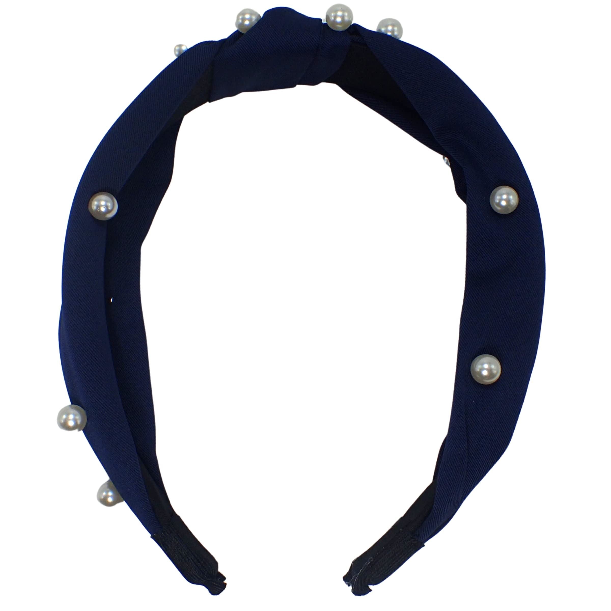 Satin Pearl-Style Knot Alice Bands Adult Women, Hair Accessories for Women, Hair Bands for Women, Thick Headband, Womens Headbands, Head Bands Adult Women, Wide Headbands