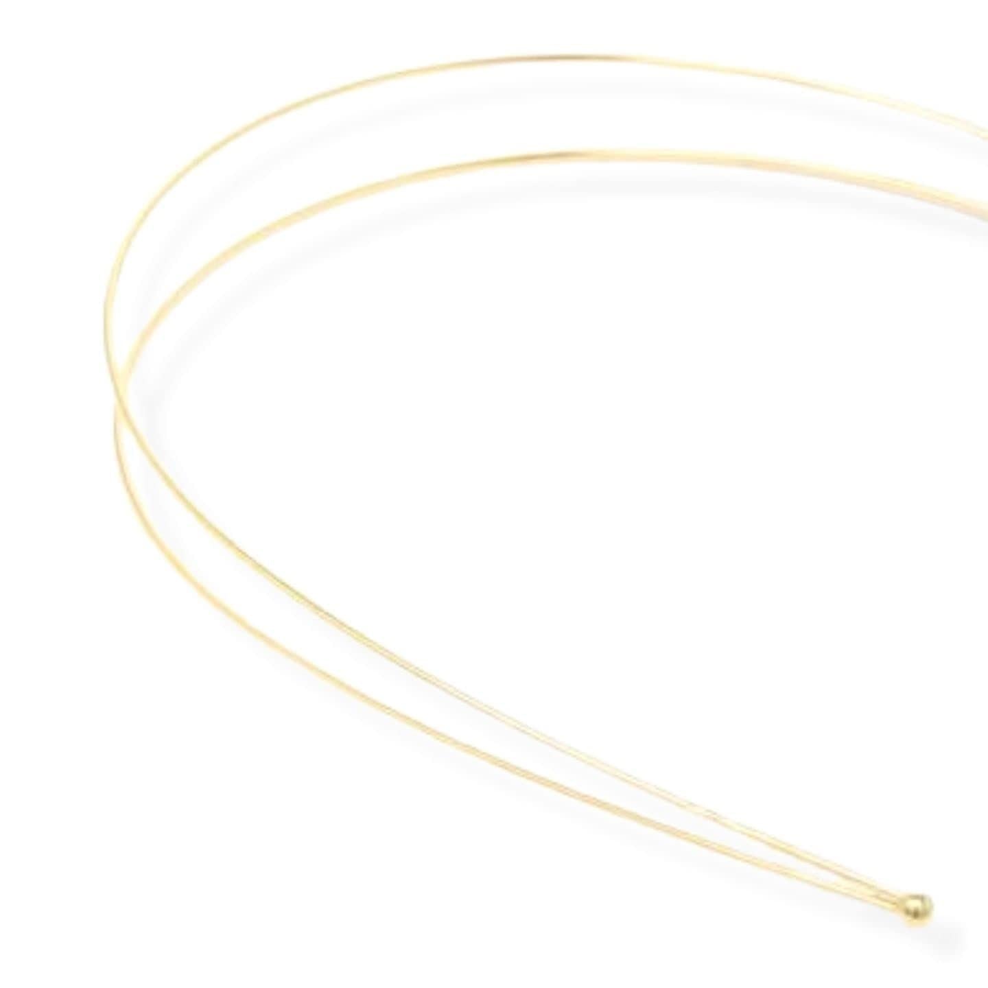 2pc Thin Metal Hair Bands Headbands Alice Bands Hairbands Head Bands Mens Guys Adult Women Girls Black Gold Silver Plain Styling Grips