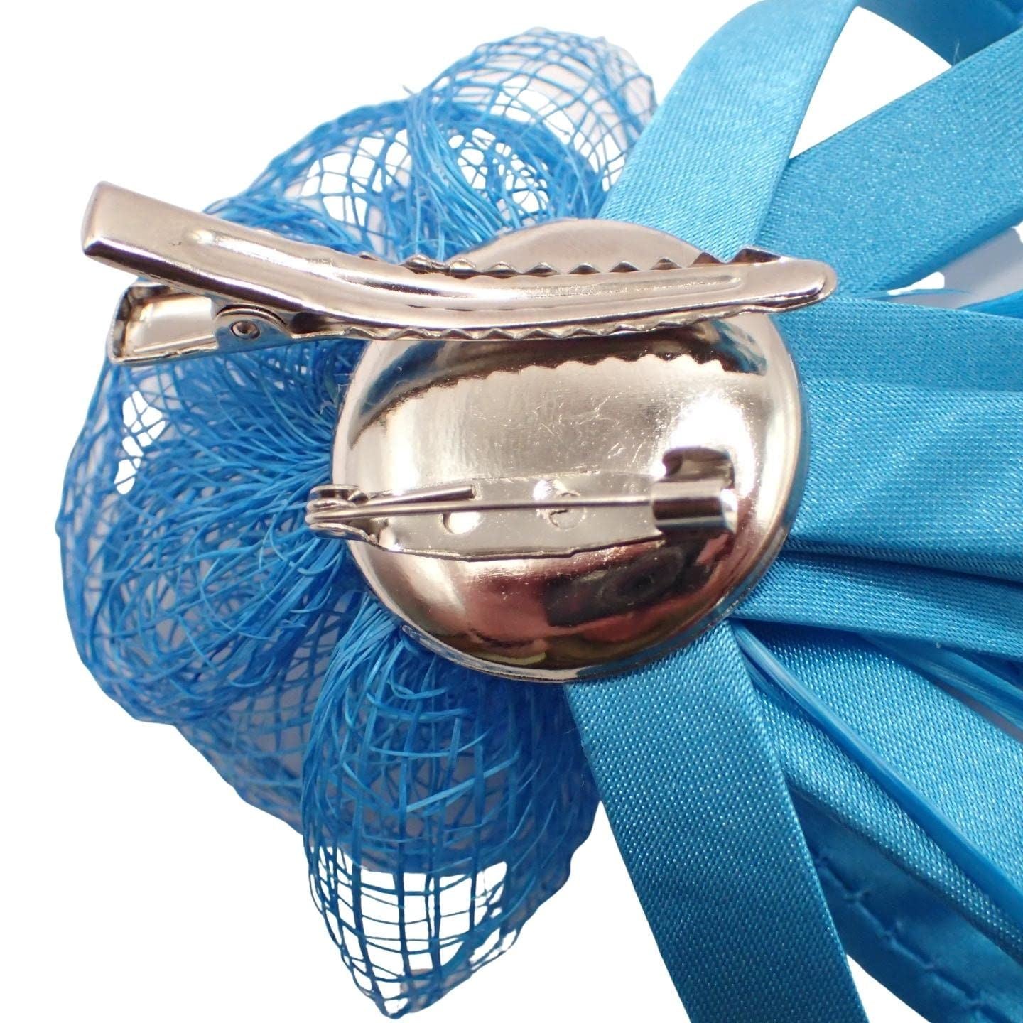 Mini Fascinator Hair Clips Small Fascinators Fascinator Flower Hair Clip Wedding Clip Royal Ascot Hat Wedding Corsage On Clip & Brooch Pin For Women, Ladies, Girls