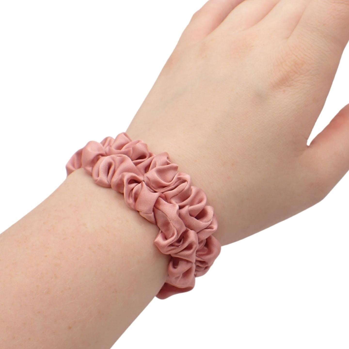 Small Satin Scrunchies for Girls & Women, Non-Slip Scrunchie, Imitation Silk Scrunchies, Hair Bobbles