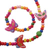 Children's Wooden Necklace & Bracelet Sets, Colourful Chunky Wooden Jewellery For Kids Costume Party Game Prizes, Perfect For Party Bag