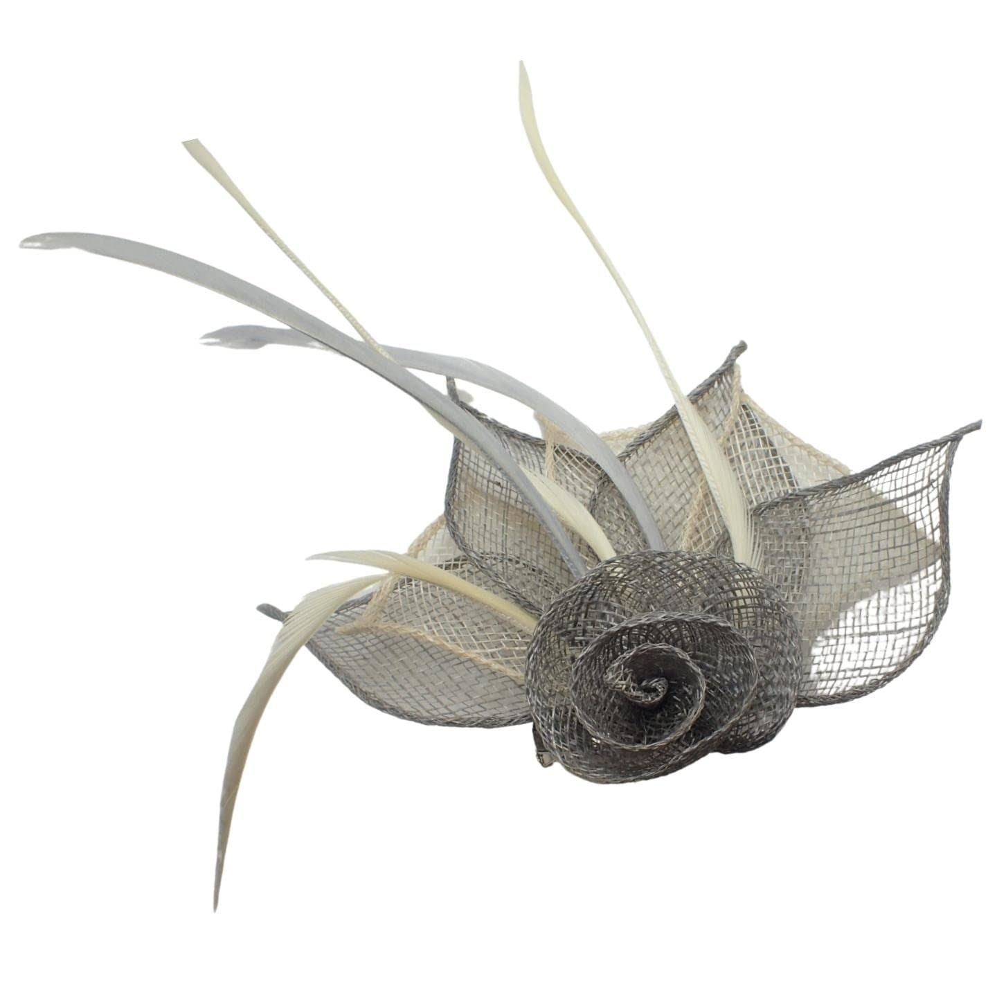 Rose Flower Hair Clip Fascinator Hair Clip Fascinators Hair Clips Sinamay Brooch Pin & Beak Clip Hair Clip Suitable For Girls, Women, Ladies