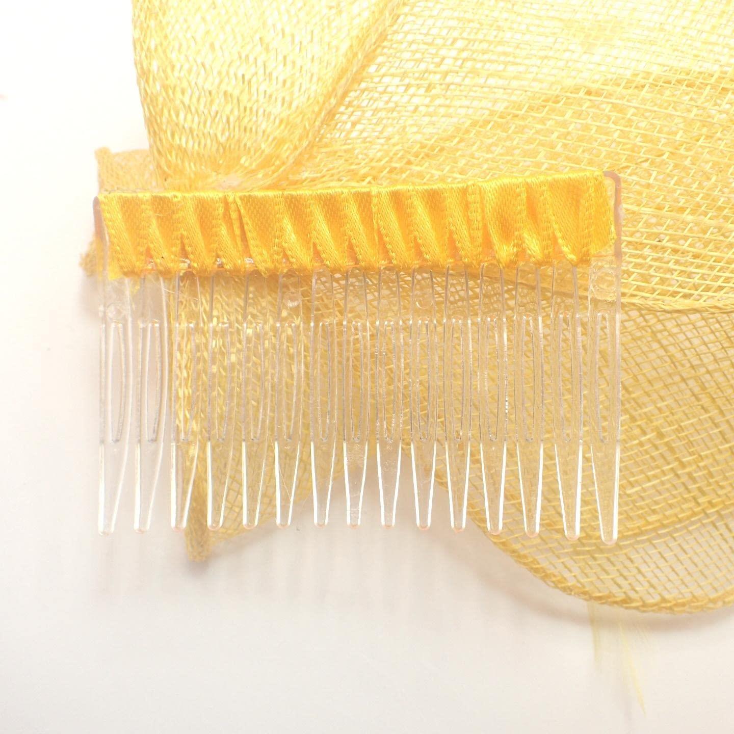 Fascinator Hair Slide Hair Comb Sinamay Fascinators Wedding Hair Slides Weddings Hairpiece Royal Ascot Hat On Clear Comb For Women, Ladies, Girls