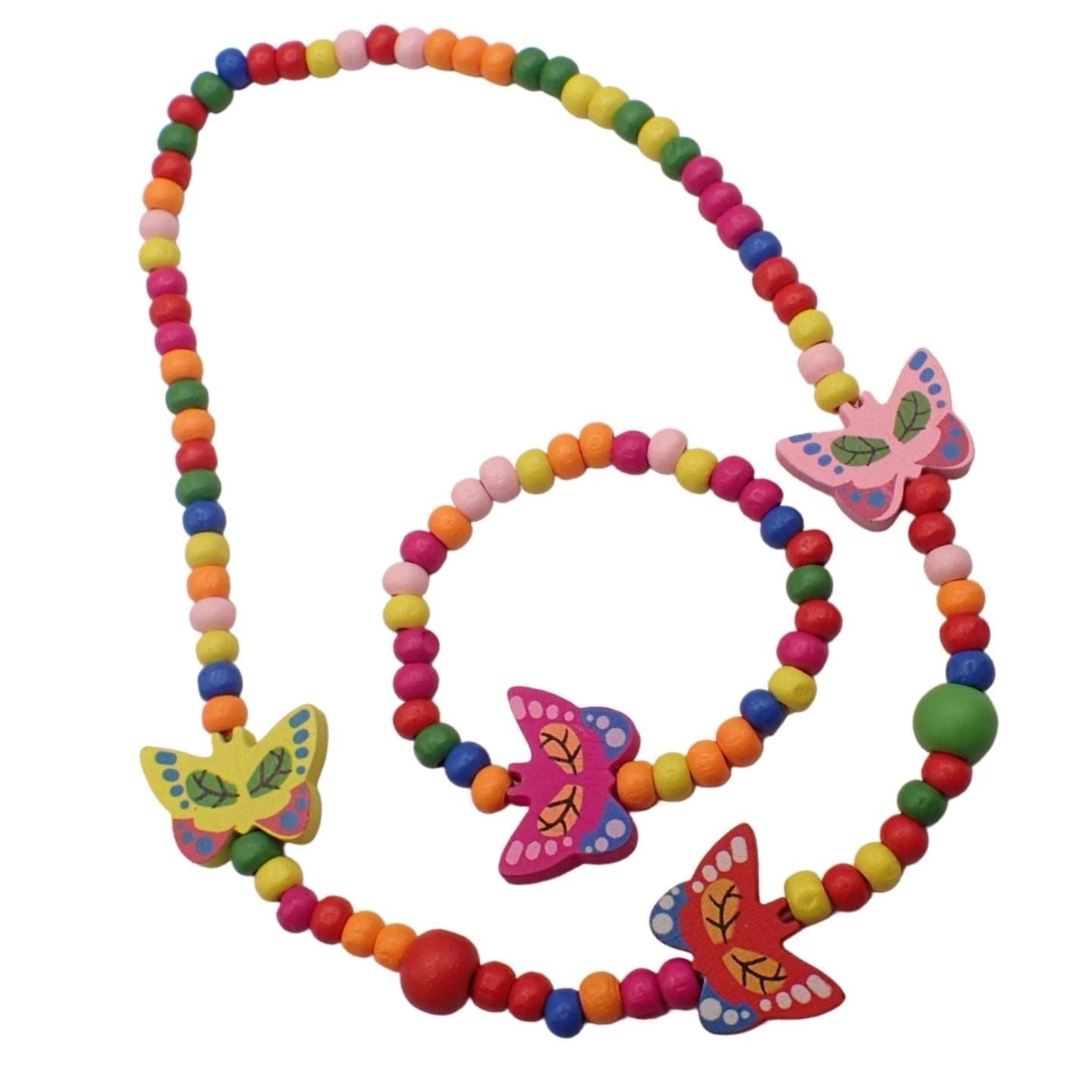 Children's Wooden Necklace & Bracelet Sets