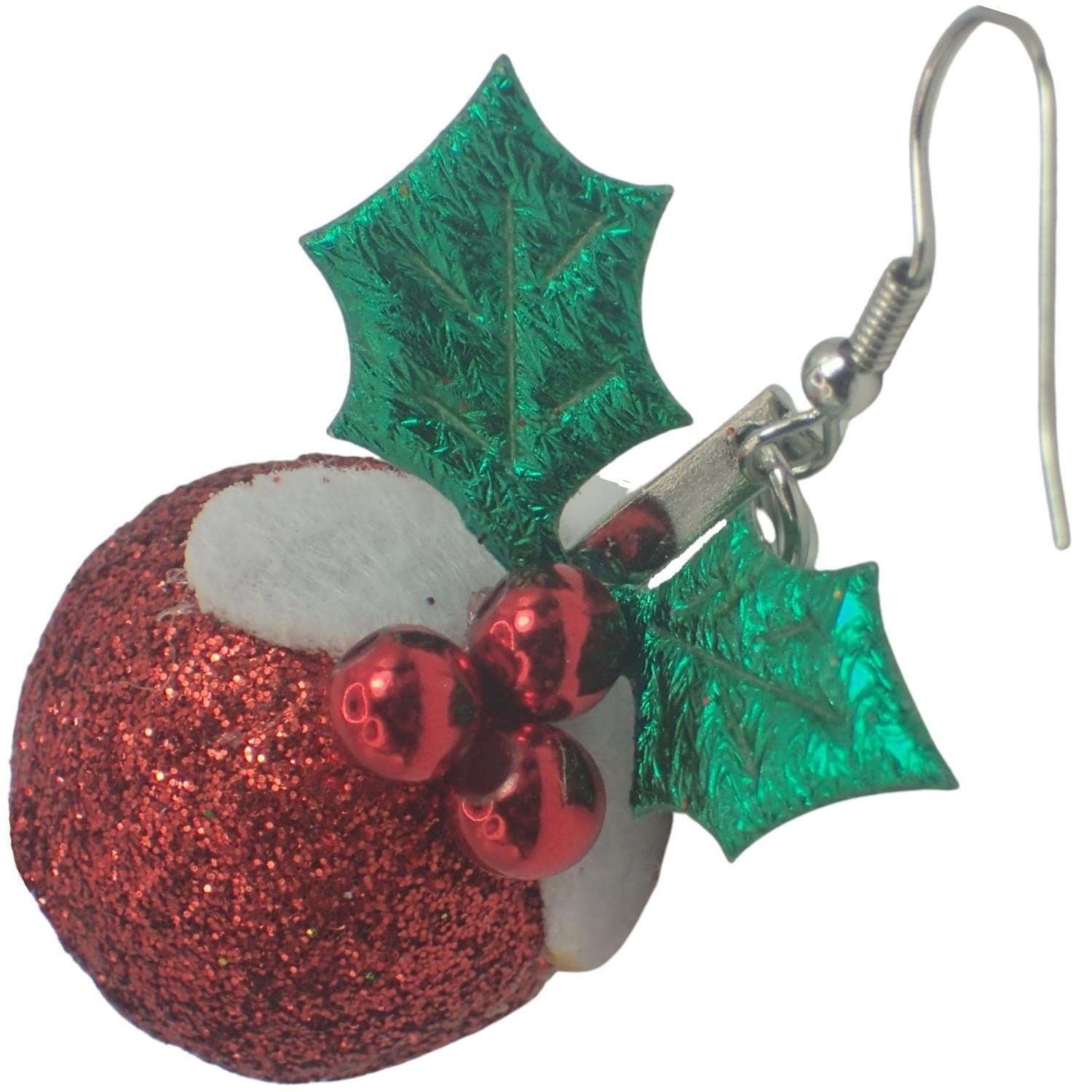 2pcs Christmas EarRings for Women or Girls, Earrings for Women Dangling Christmas Tree, Bauble, Christmas Pudding, Hooks, Studs, Reindeer Santa Hat Ho Ho Ho Holly