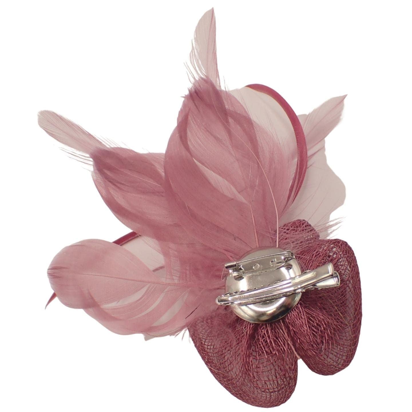 Rose Flower Hair Clip Fascinator Hair Clip Fascinators Hair Clips Sinamay Brooch Pin & Beak Clip Hair Clip Suitable For Girls, Women, Ladies