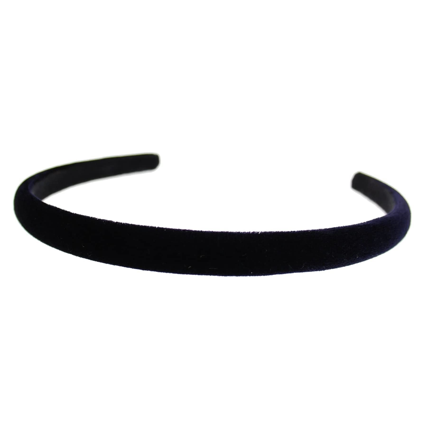 1cm/0.4" 6 piece Thin Velvet Hair Bands, Head bands Alice Bands Adult Women
