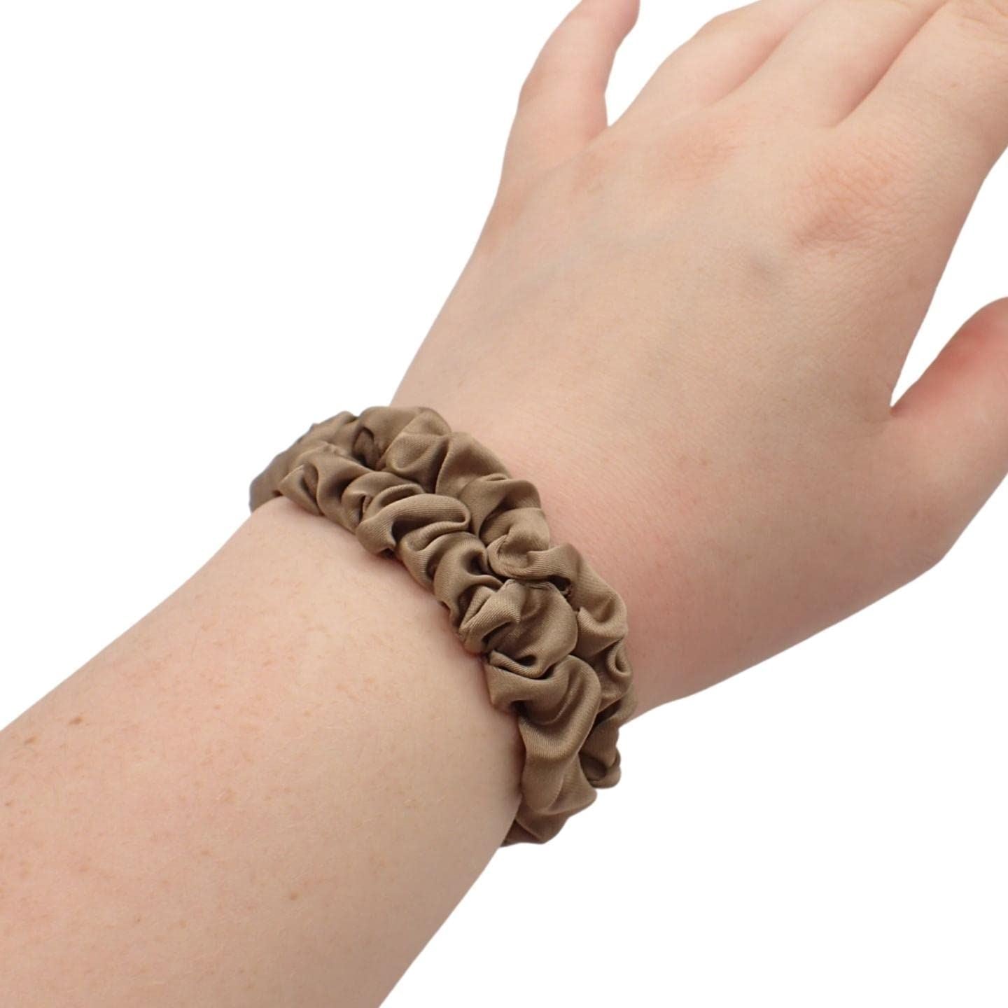 Small Satin Scrunchies for Girls & Women, Non-Slip Scrunchie, Imitation Silk Scrunchies, Hair Bobbles