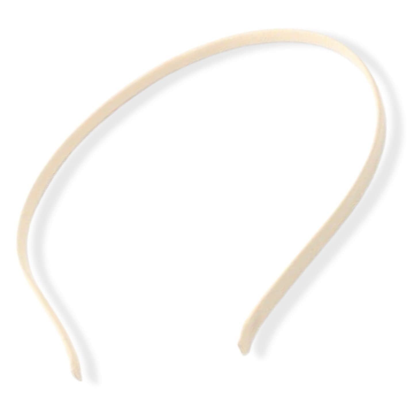 2pc Thin Satin Covered Metal Headbands Hair Bands Alice Bands Ribbon Wrapped Hairbands Head Bands Adult Women Girls Black White Pink Fuchsia