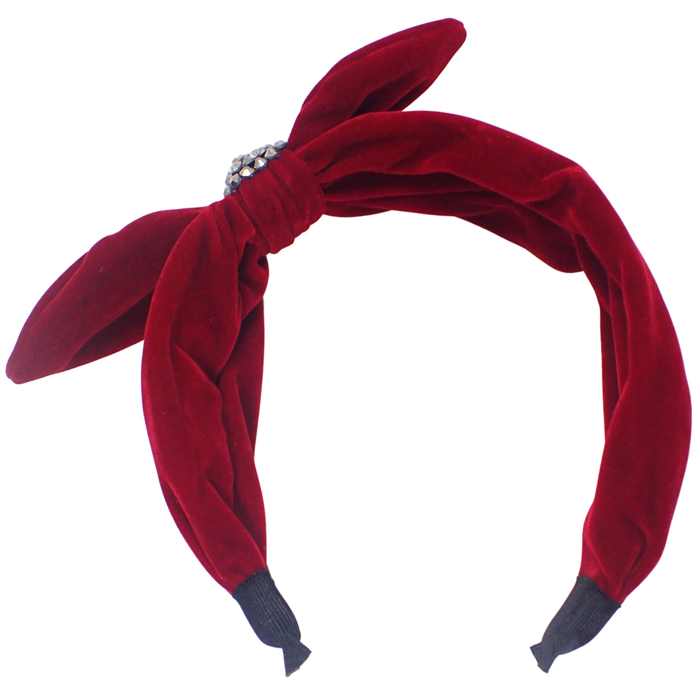 Velvet Bow Alice Bands Adult Women, Hair Accessories for Women, Hair Bands for Women, Thick Headband, Womens Headbands, Head Bands Adult Women, Wide Headbands