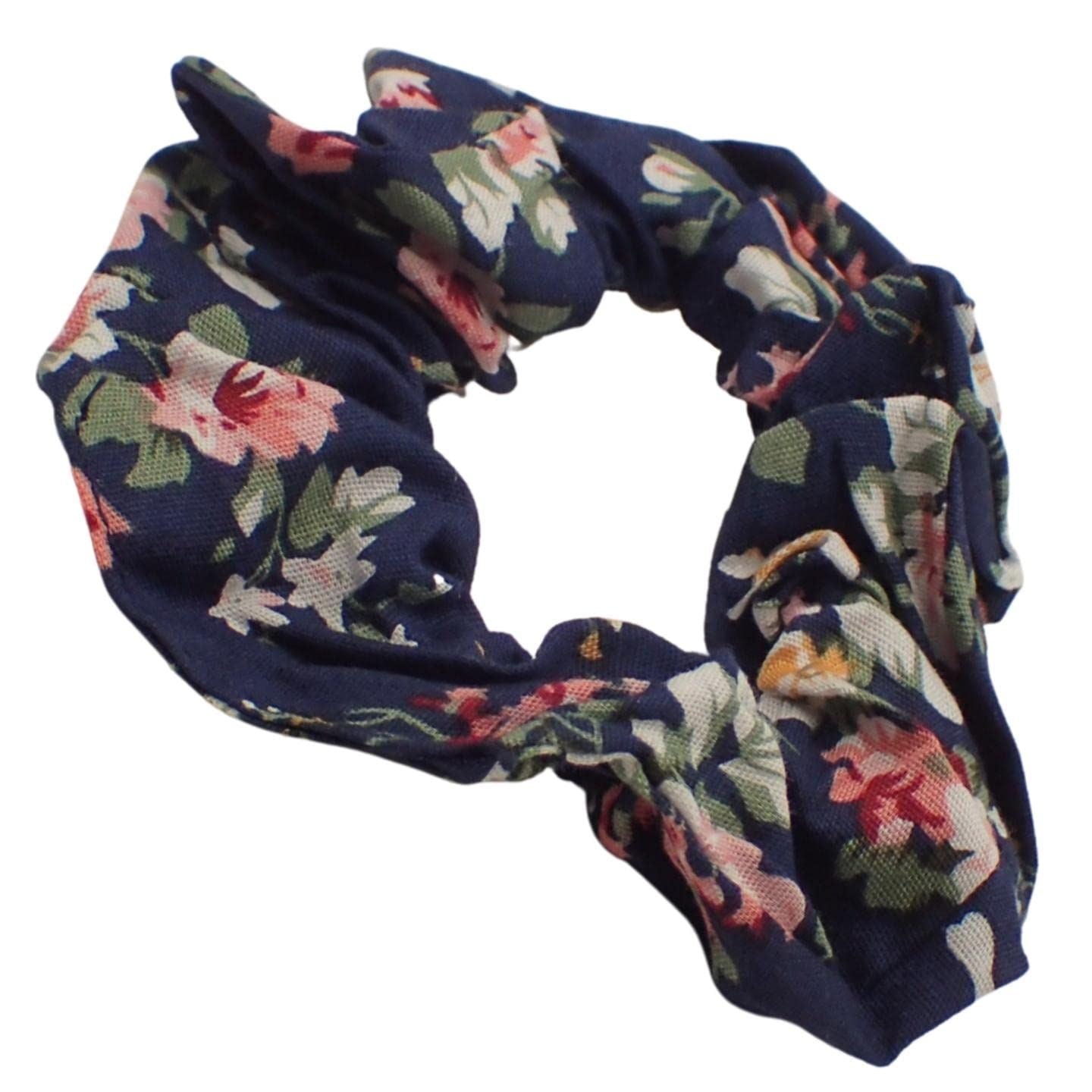 Small Floral Cotton Scrunchies for Girls & Women, Hair Bobble, Hair Band Scrunchie