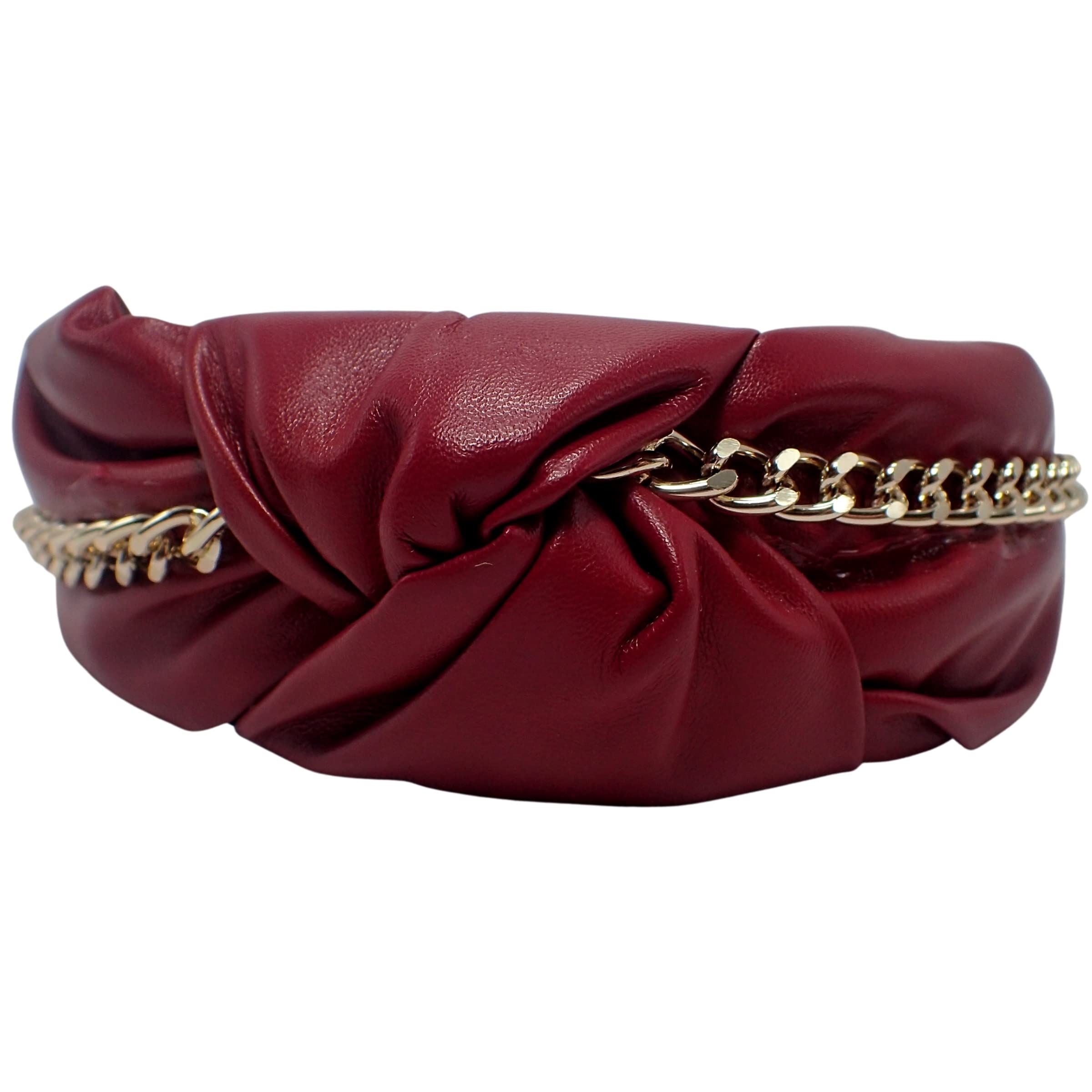 Leather Chain Knot Alice Bands Adult Women, Hair Accessories for Women, Hair Bands for Women, Thick Headband, Womens Headbands, Head Bands Adult Women, Wide Headbands