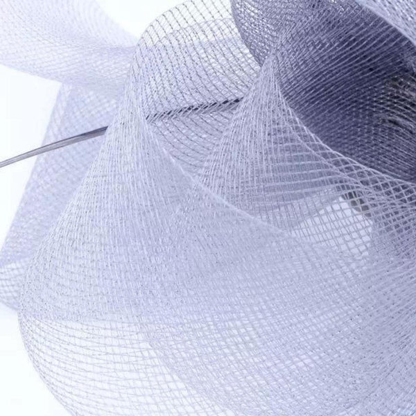 Looped Net & Feather Fascinator Headband Hair Band Fascinators Fascinator Hats