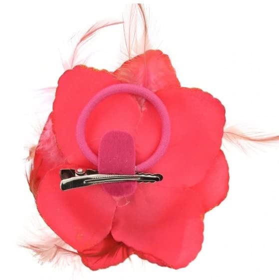 Rose Flower Hair Clip Hairband Floral Corsage Fascinator Hair Band Aligator Beak Grip for Women & Girls Wedding Prom Party Special Occasion