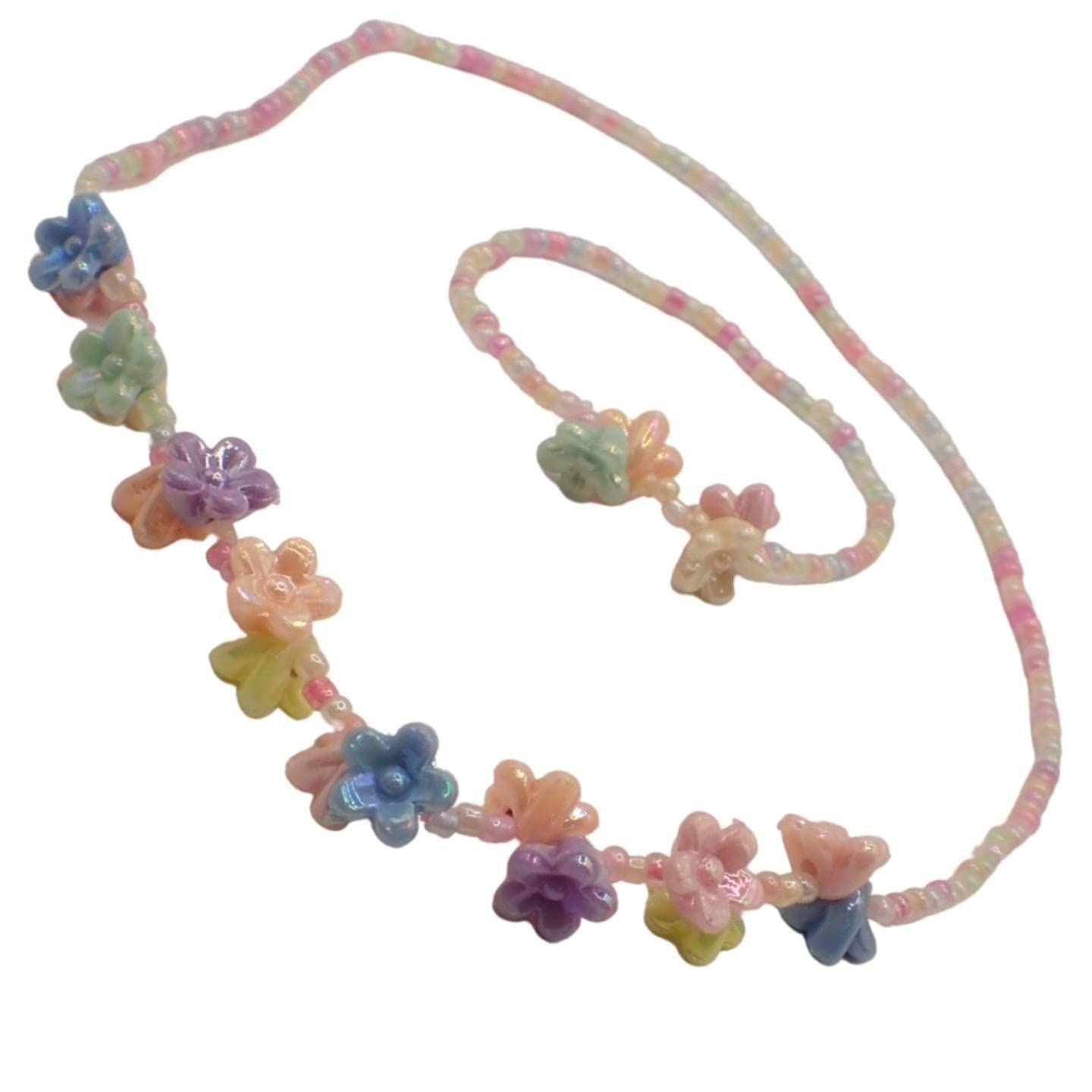 Children's Plastic Bead Necklace & Bracelet Sets
