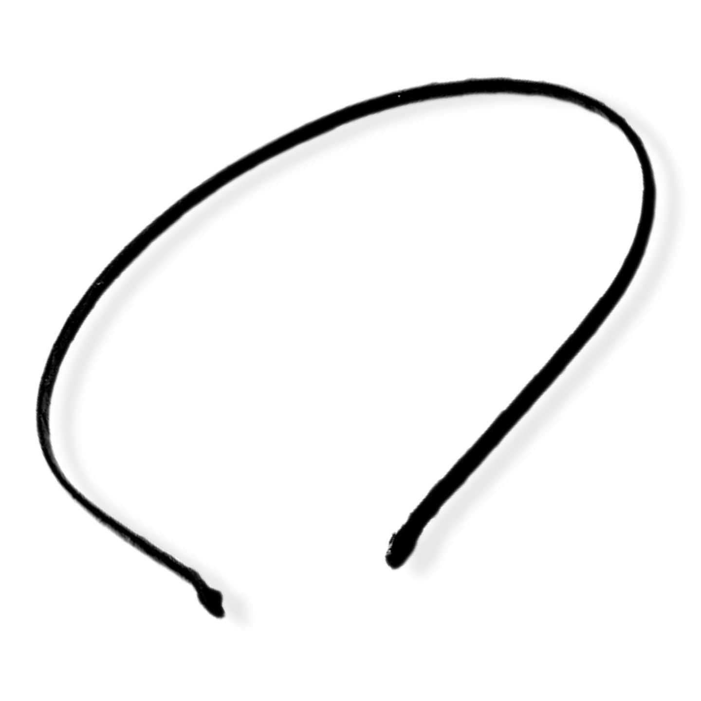 2pc Thin Satin Covered Metal Headbands Hair Bands Alice Bands Ribbon Wrapped Hairbands Head Bands Adult Women Girls Black White Pink Fuchsia