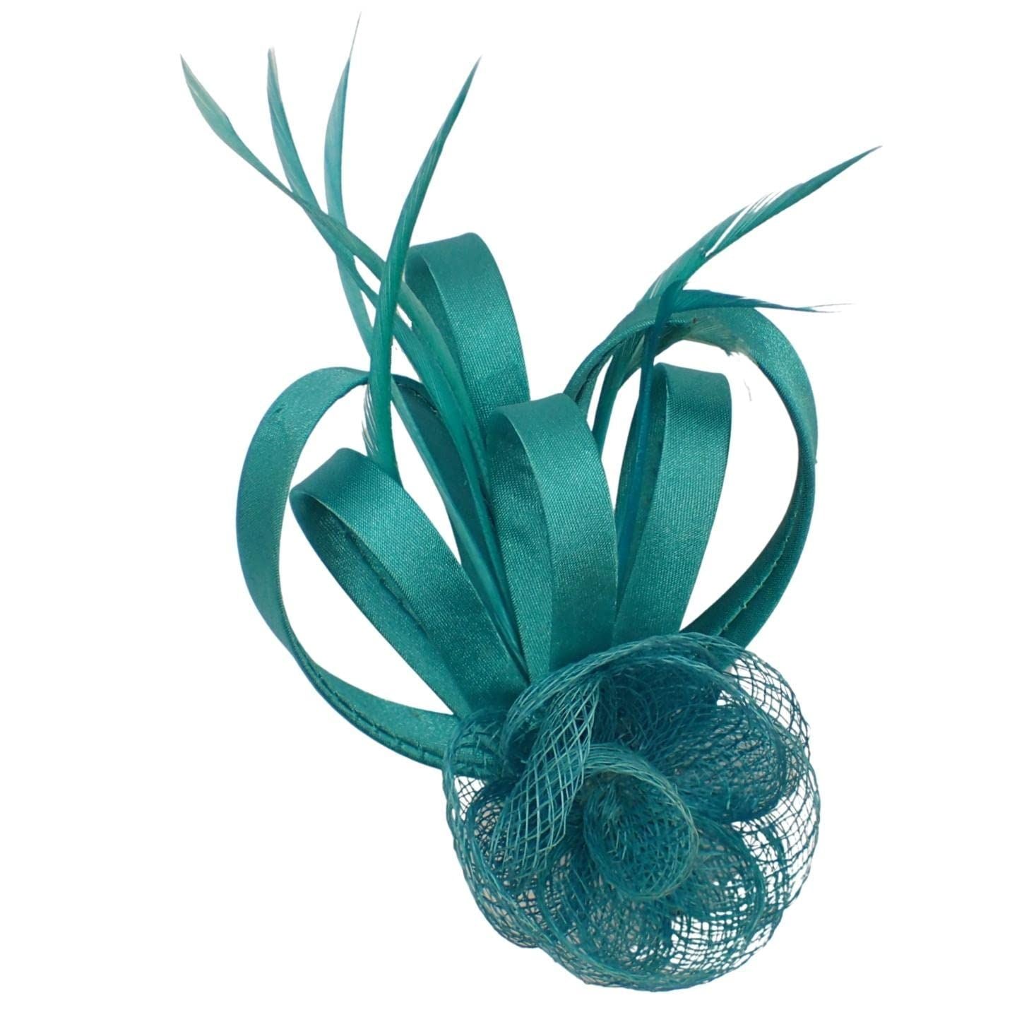 Mini Fascinator Hair Clips Small Fascinators Fascinator Flower Hair Clip Wedding Clip Royal Ascot Hat Wedding Corsage On Clip & Brooch Pin For Women, Ladies, Girls