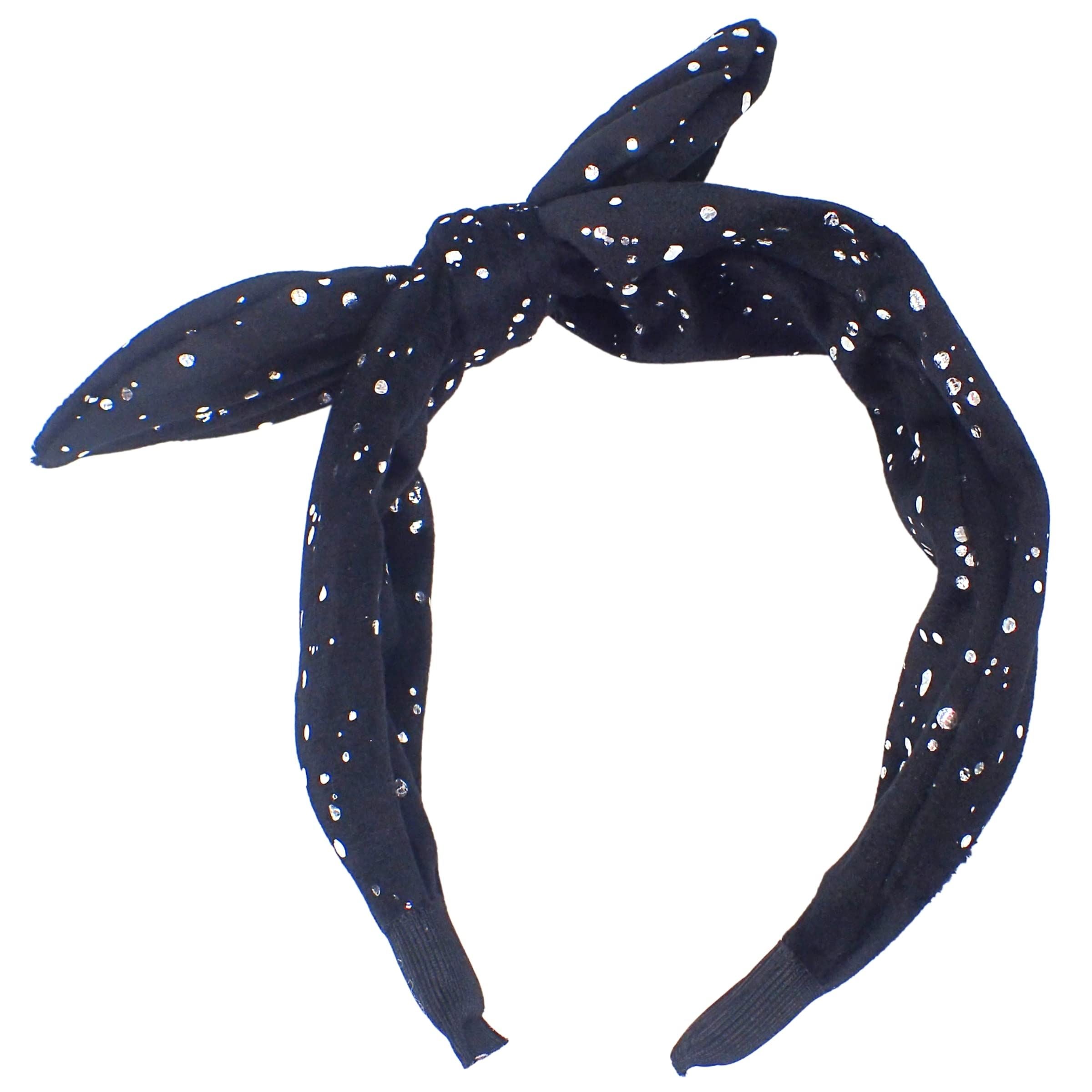 Dotted Velvet Bow Alice Bands Adult Women, Hair Accessories for Women, Hair Bands for Women, Thick Headband, Womens Headbands, Head Bands Adult Women, Wide Headbands