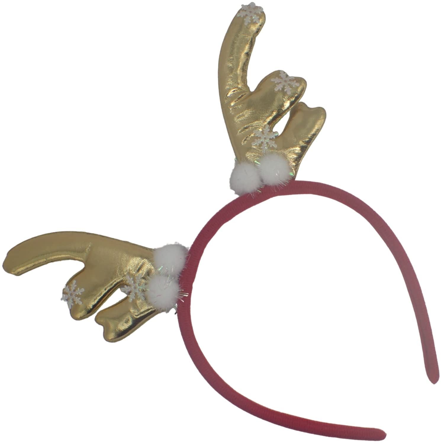 Deer Horns Antlers Santa Hat & Rudolph Red Nose Reindeer Valentines