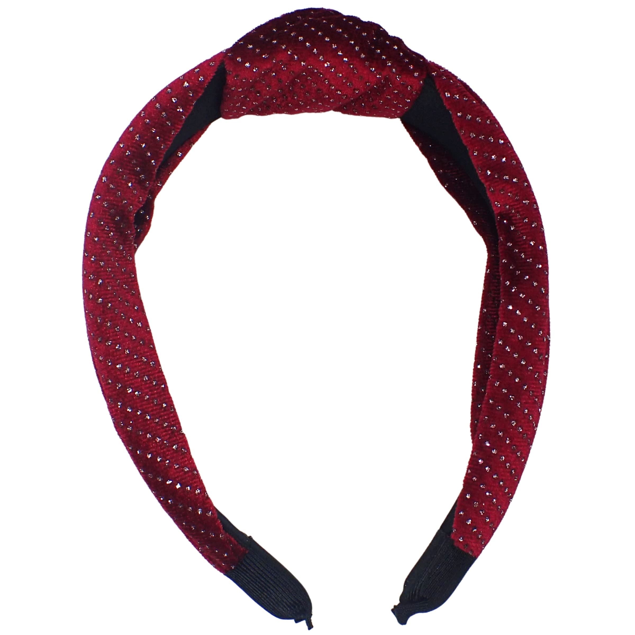 Velvet Glitter Knot Alice Bands Adult Women, Hair Accessories for Women, Hair Bands for Women, Thick Headband, Womens Headbands, Head Bands Adult Women, Wide Headbands