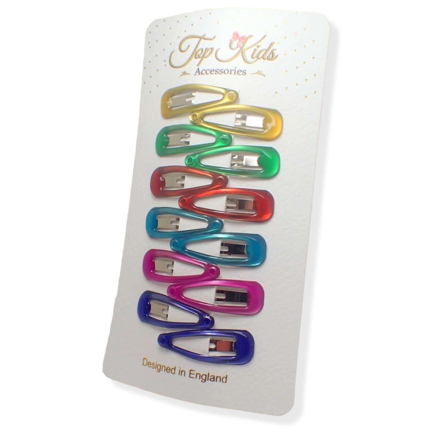 3cm Small Translucent Bright Coloured Snap Hair Clips For Girls