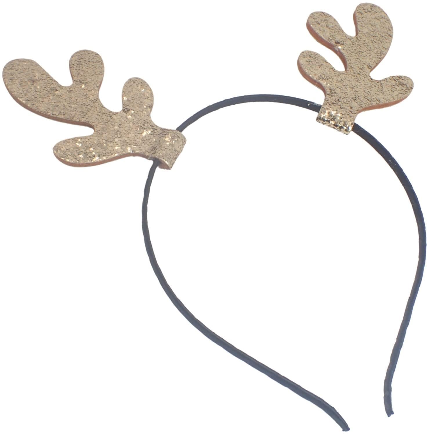 Deer Horns Antlers Santa Hat & Rudolph Red Nose Reindeer Valentines