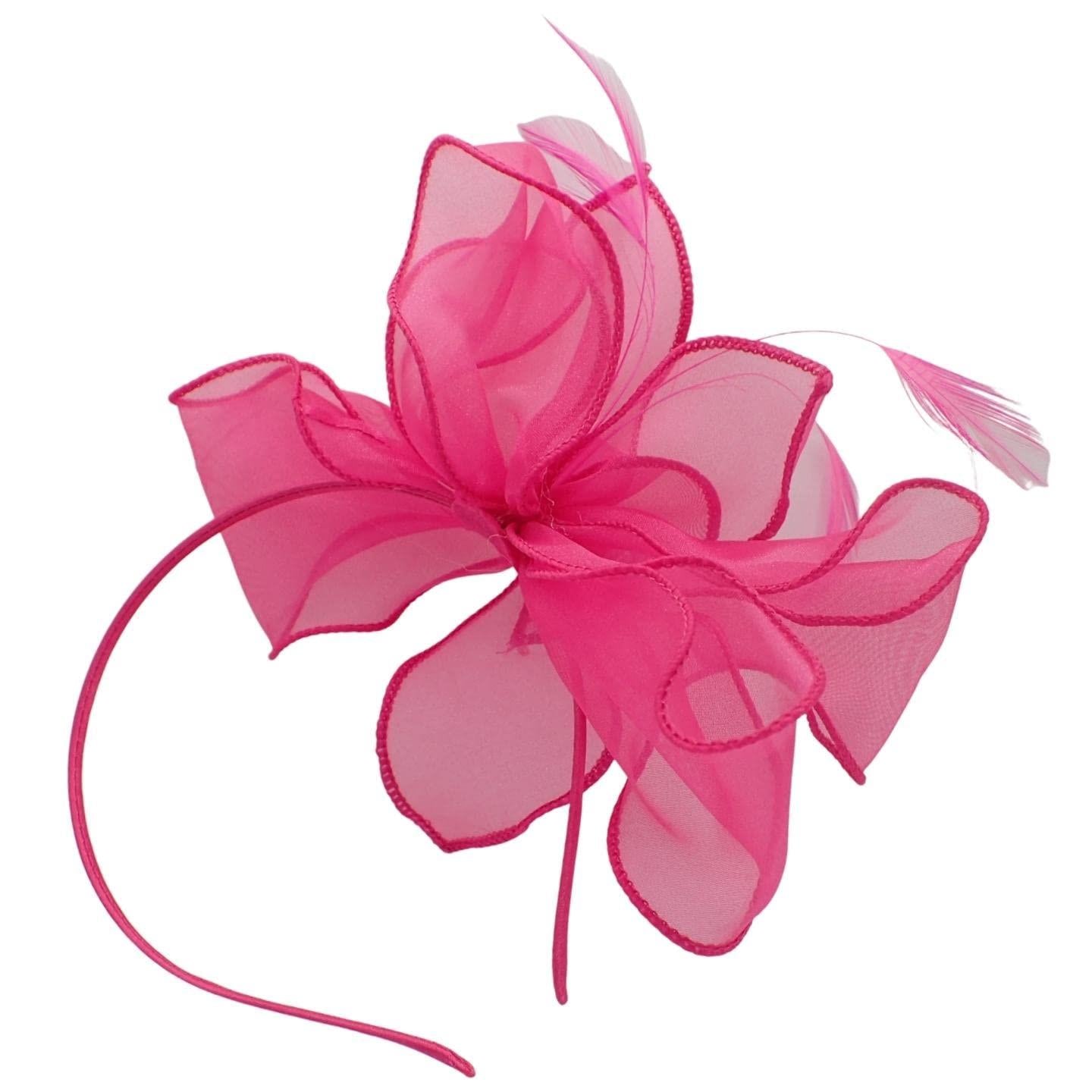 Fascinator Headband Hair Band Fascinators Feather Flower Headband Ladies Hair Piece Wedding Hats Ascot Hat On Aliceband For Women, Ladies, Girls