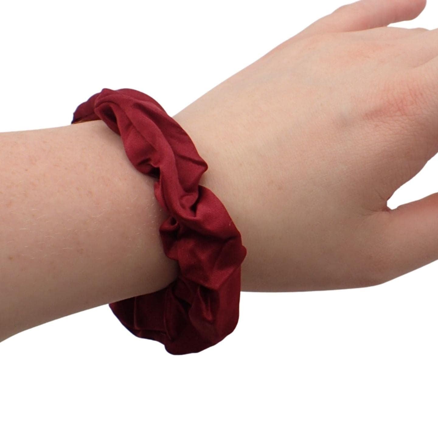 2pcs Small Satin Scrunchies for Girls & Women, Cute Coloured Hair Bobbles, Silk Scrunchies for Hair, Hair Scrunchies, Pretty Satin Scrunchie, Hair, Hair Bobble for School