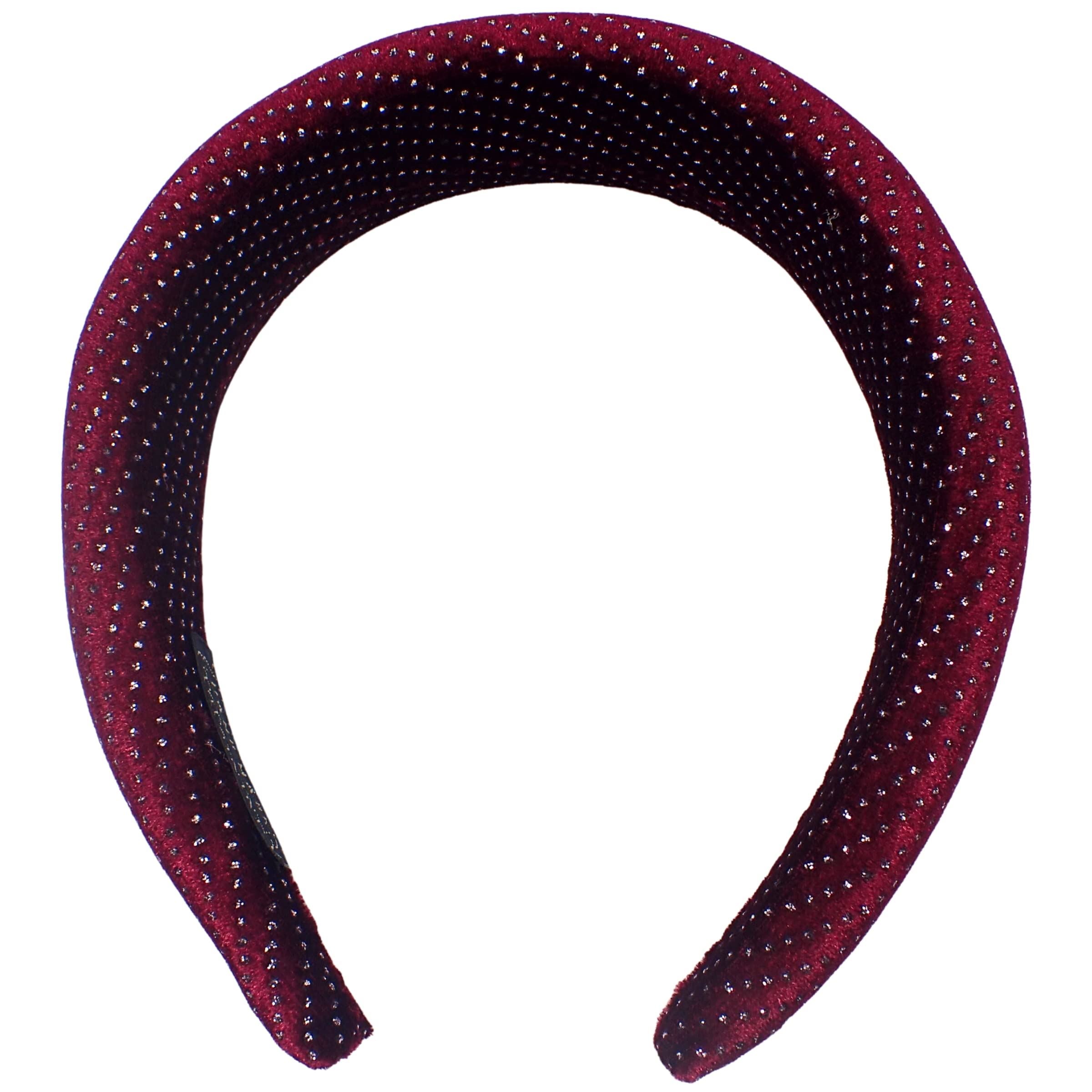 Velvet Glitter Alice Bands Adult Women, Hair Accessories for Women, Hair Bands for Women, Thick Headband, Womens Headbands, Head Bands Adult Women, Wide Headbands