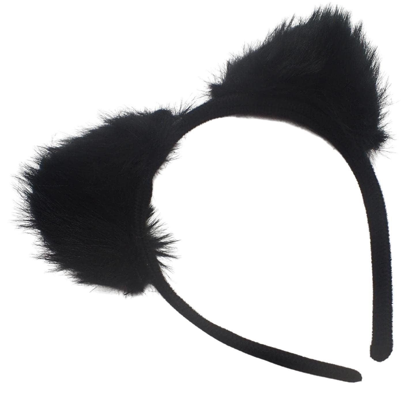 Cat Ears for Kids & Adults, Black Cat Headband, Kids Dress Up, Cosplay Accessories, Animal Fancy Dress Costume, Fluffy Cat Ears, World Book Day Costume