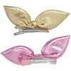 2pcs Satin Party Hair Bow Clips for Girls and Women, Hair Bows for Women, Hair Clips for Girls, Pink Ribbon, Gold Ribbon, Hair Accessories for Teenage Girls