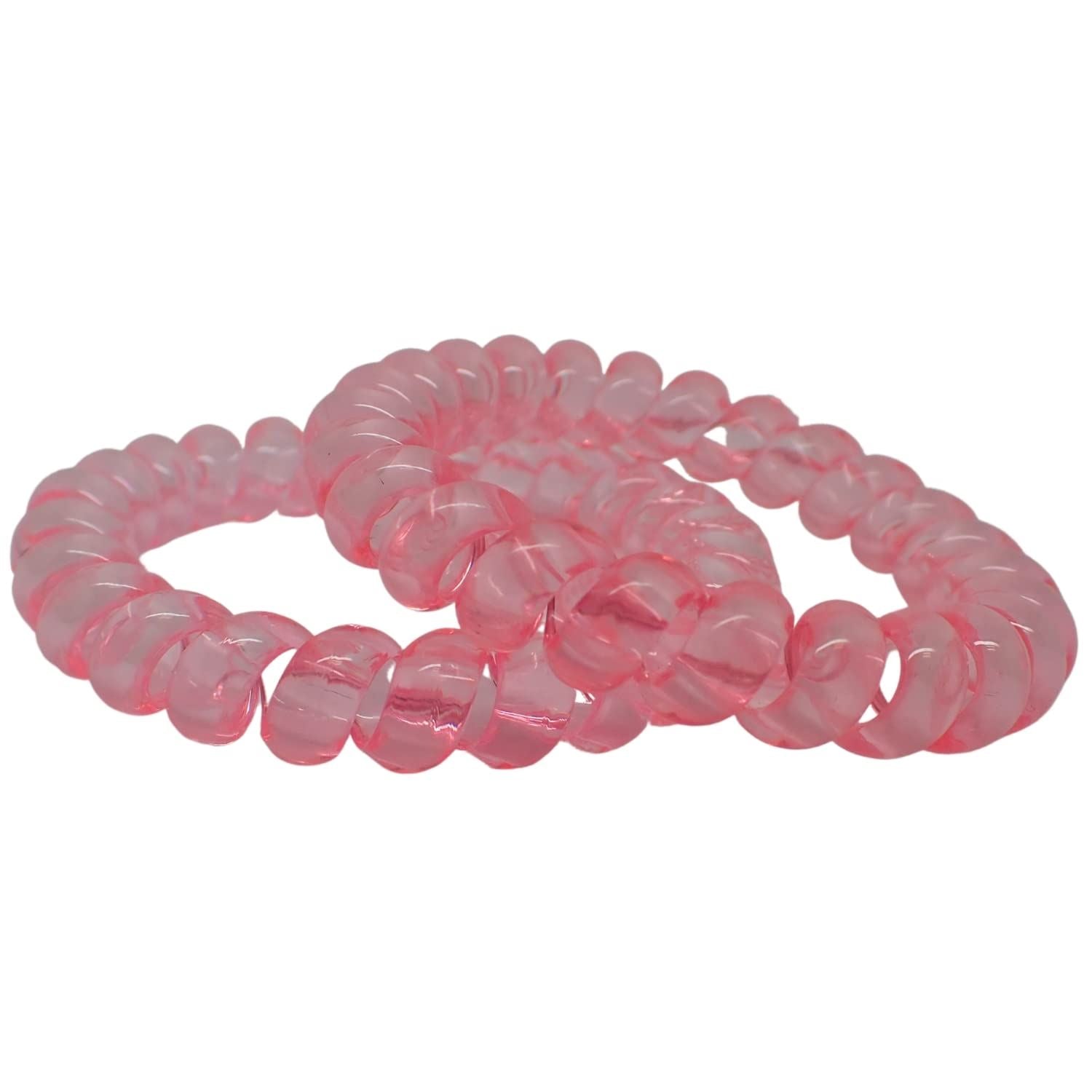 Metallic Spiral Hair Ties for Girls and Women, Hair Accessories for Girls, Hair Bobbles, Hair Elastics, Hair Bands for Women, Elastic Bands for Hair