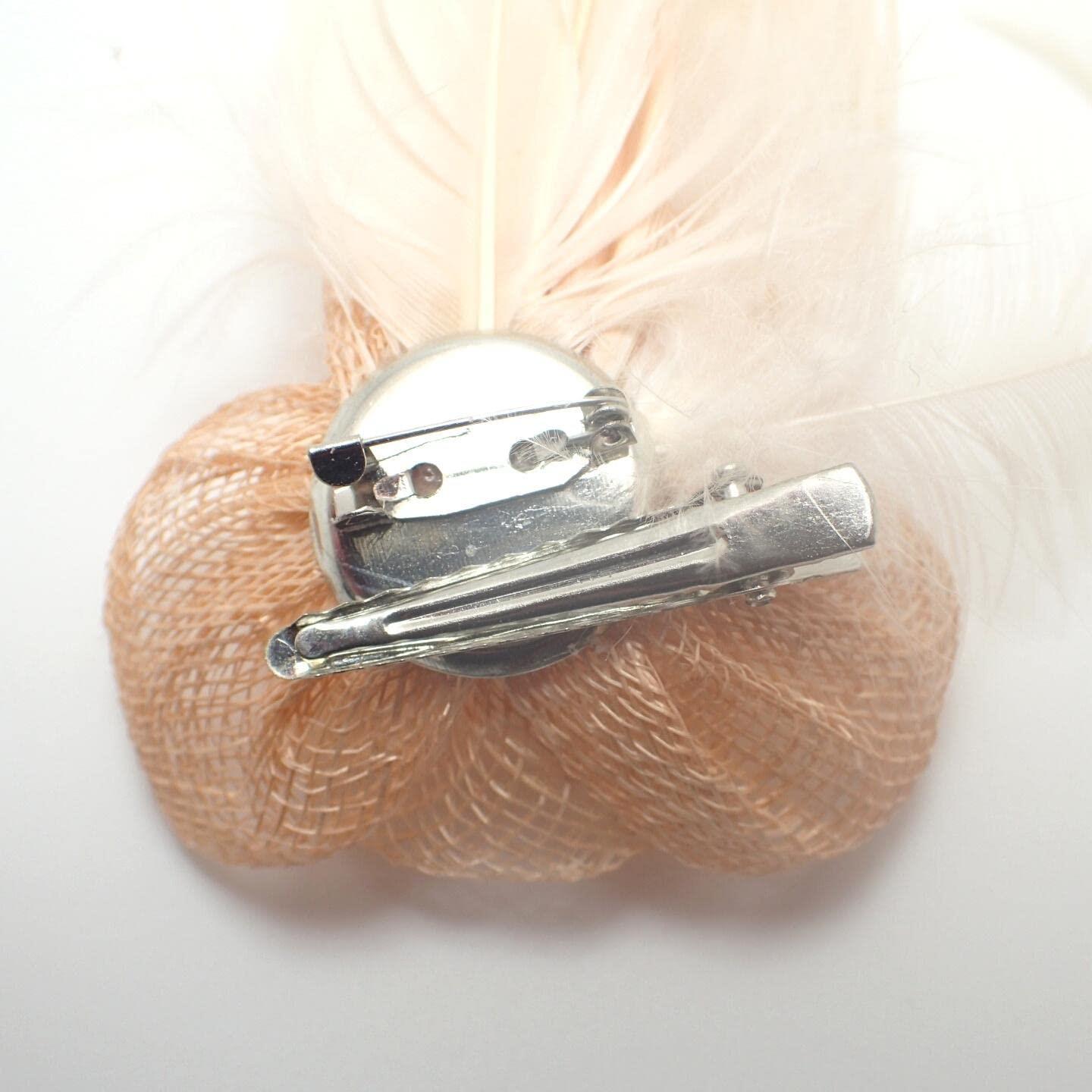 Rose Flower Hair Clip Fascinator Hair Clip Fascinators Hair Clips Sinamay Brooch Pin & Beak Clip Hair Clip Suitable For Girls, Women, Ladies