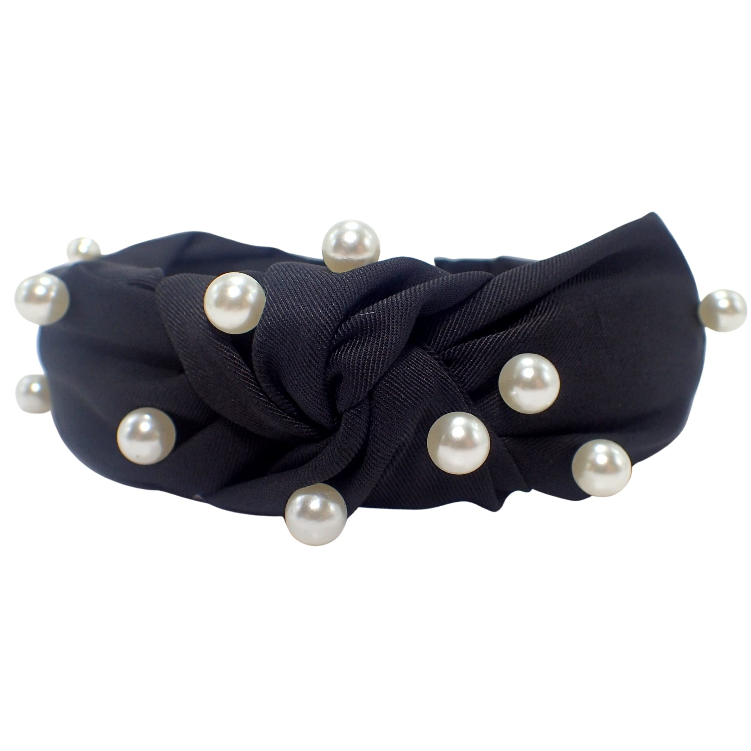 Satin Pearl-Style Knot Alice Bands Adult Women, Hair Accessories for Women, Hair Bands for Women, Thick Headband, Womens Headbands, Head Bands Adult Women, Wide Headbands