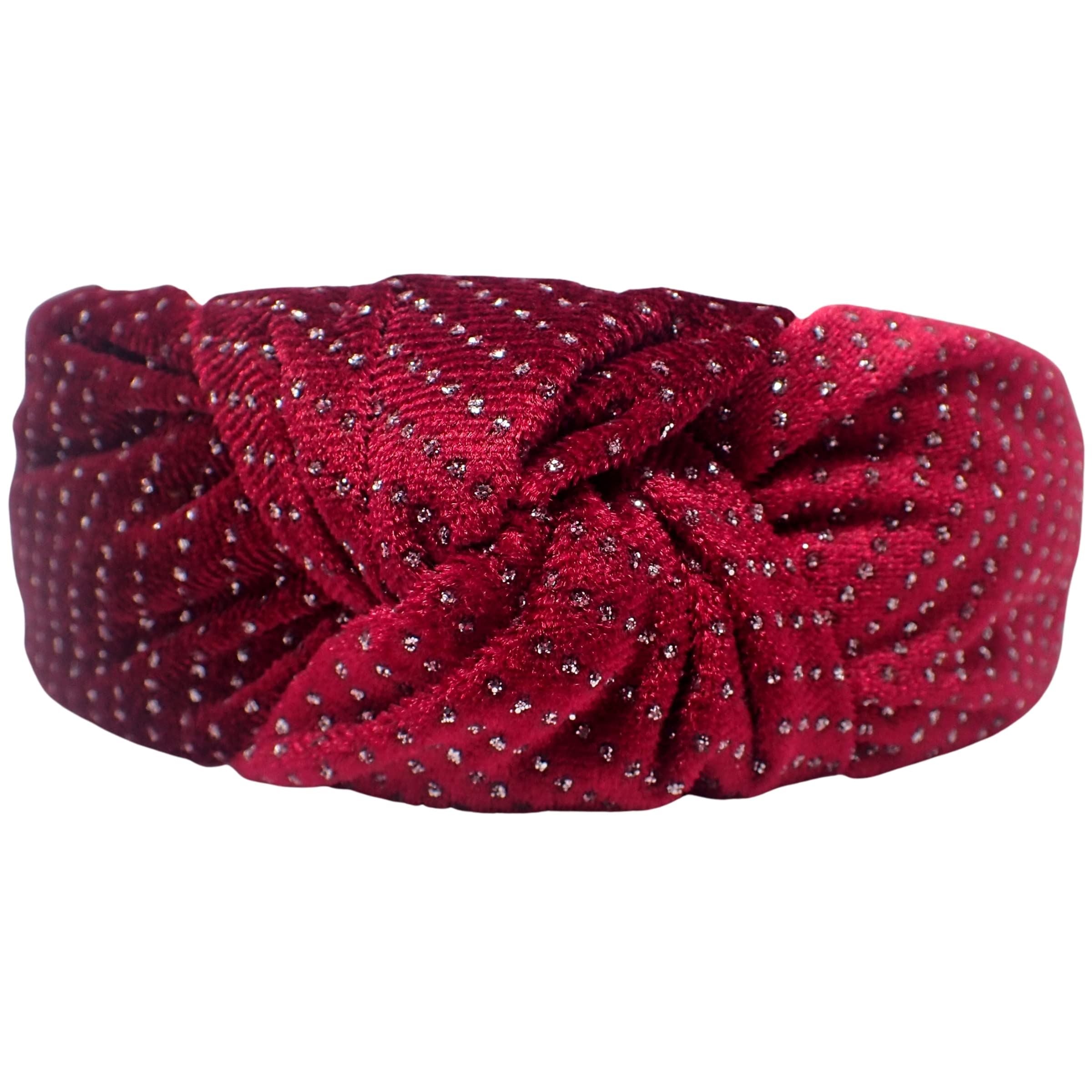 Velvet Glitter Knot Alice Bands Adult Women, Hair Accessories for Women, Hair Bands for Women, Thick Headband, Womens Headbands, Head Bands Adult Women, Wide Headbands