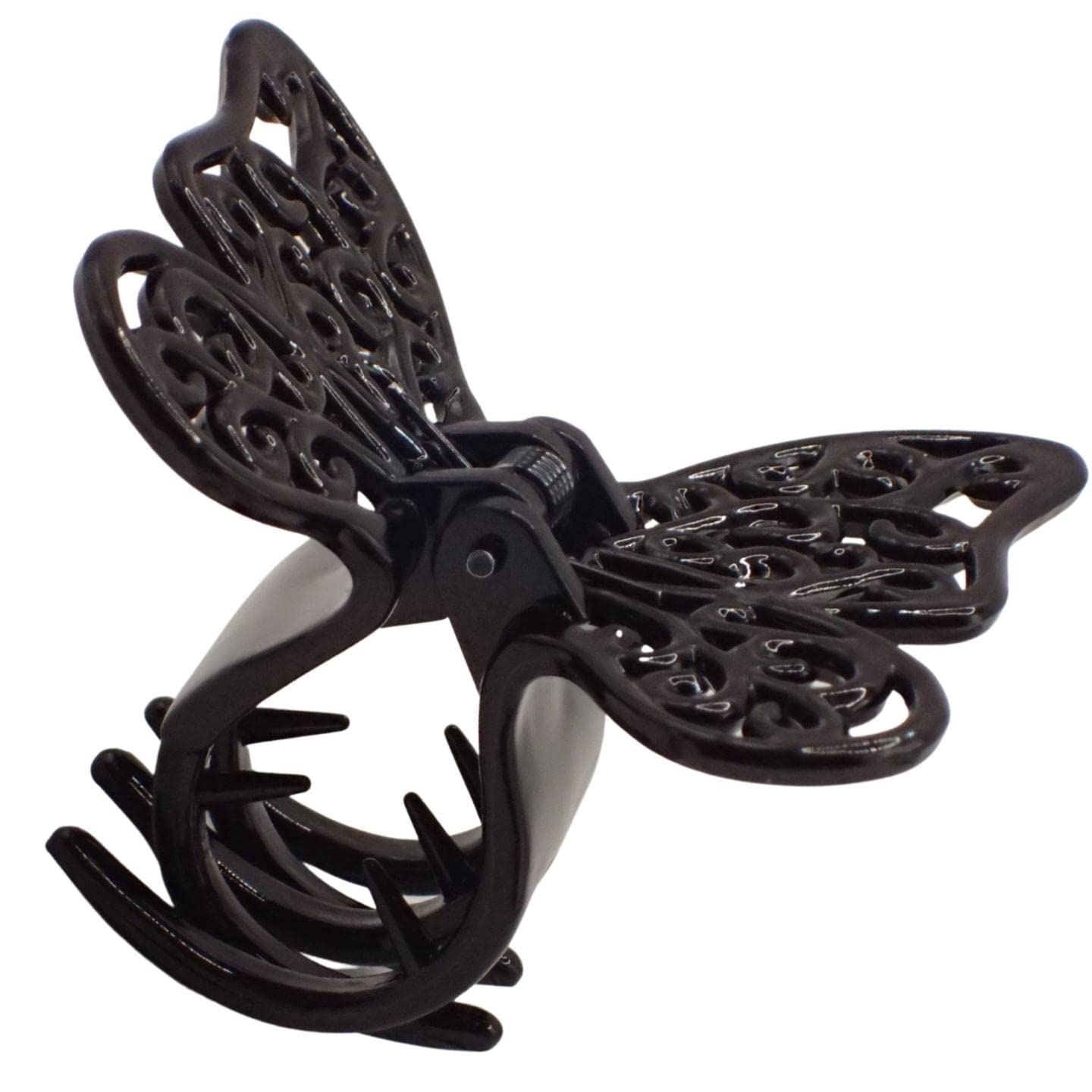 Small Black or Tort Hair Claw Clip, Small Detailed Claw Clips for Ladies & Girls, Womens Hair Claws for Thick Hair, Cute Small Hair Clips