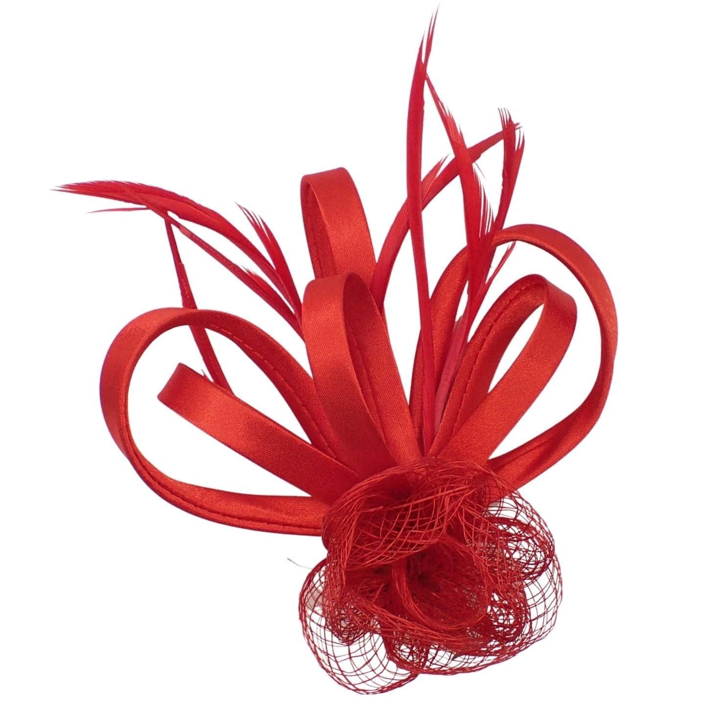 Mini Fascinator Hair Clips Small Fascinators Fascinator Flower Hair Clip Wedding Clip Royal Ascot Hat Wedding Corsage On Clip & Brooch Pin For Women, Ladies, Girls